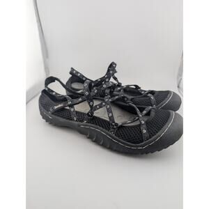 Jambu Size 8 Black Shoes All Terra Design White Flowers Capricorn Trail Water